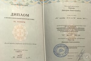 Диплом о профессиональной переподготовке — Павлов Дмитрий Анатольевич