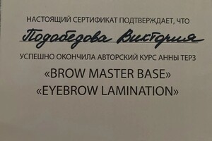 Диплом / сертификат №1 — Подобедова Виктория Олеговна