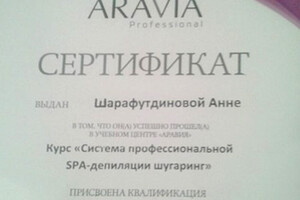 Диплом / сертификат №4 — Шарафутдинова Анна Олеговна