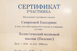 Диплом / сертификат №5 — Смирнова Екатерина Викторовна