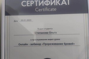 Диплом / сертификат №1 — Степанова Ольга