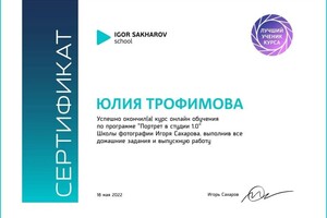 Диплом / сертификат №2 — Трофимова Юлия Александровна