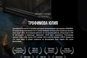 Диплом / сертификат №5 — Трофимова Юлия Александровна