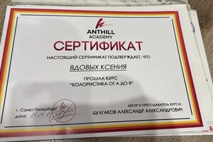 Диплом / сертификат №5 — Вдовых Ксения Сергеевна