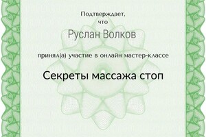 Диплом / сертификат №3 — Волков Руслан Сергеевич