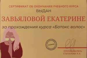 Диплом / сертификат №1 — Завьялова Екатерина Олеговна