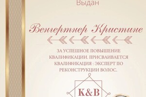 Диплом / сертификат №4 — Венгертнер Кристина Николаевна