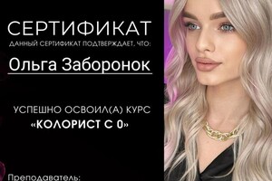 Диплом / сертификат №2 — Заборонок Ольга