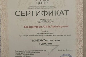 Диплом / сертификат №15 — Москвичева Анна Леонидовна