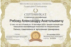 Диплом / сертификат №41 — Рябов Александр Анатольевич