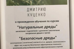 Диплом / сертификат №5 — Куценко Дмитрий Витальевич