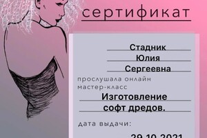 Диплом / сертификат №2 — Стадник Юлия Сергеевна