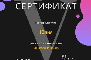 Диплом / сертификат №4 — Стадник Юлия Сергеевна