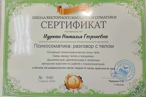 Диплом / сертификат №2 — Цуркан Наталья Георгиевна