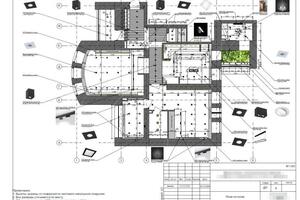 Планировочное решение потолка.; План потолка с осветительными приборами и экспликацией в квартире.; 2020 год. — Мингалеев Константин Николаевич