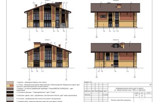Архитектурный проект индивидуального жилого дома.; Фасады.; 2016 год. — Мингалеев Константин Николаевич