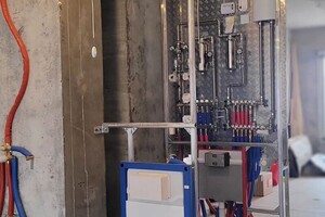Узел ввода холодного и горячего водоснабжения на каркасный системе walldox — БелТеплоДом