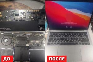 Восстановление работоспособности MacBook после попадания жидкости внутрь корпуса. — Андронников Алексей Викторович