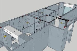 3D модель раскладки электроустановочных розеток и электрооборудования на примере квартиры — Храмов Игорь Вячеславович