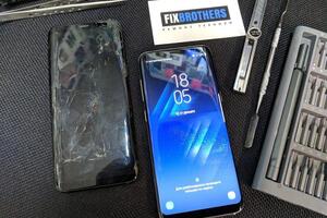 Замена оригинального экране на Samsung Galaxy S8. По времени: 2-3 часа — Ибраев Динар Фидаилевич