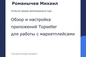 Диплом / сертификат №12 — Романычев Михаил Владимирович