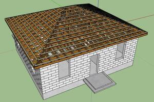 Проект дома из газобетонных блоков, с вальмовой крышей. Детализация всех узлов и слоев. — Геращенко Андрей Валерьевич