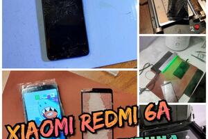 Замена стекла дисплея (тачскрин в данном случае) на Xiaomi Redmi 6A. На фото изображены этапы процесса замены. Это... — Литаврин Александр Юрьевич