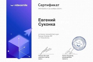 Диплом / сертификат №1 — Суконка Евгений Александрович