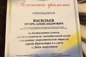 Диплом / сертификат №10 — Васильев Игорь Александрович