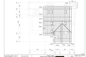 План раскладки стропильной системы многощепцовой крыши в рамках раздела Деревянные конструкции на стадии Рабочей... — Анисимов Иван Романович