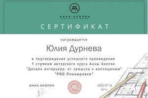 Диплом / сертификат №5 — Дурнева Юлия Андреевна