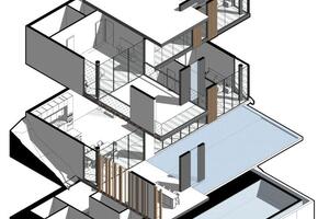 Взрыв-схема виллы Revit — Фролов Андрей Дмитриевич