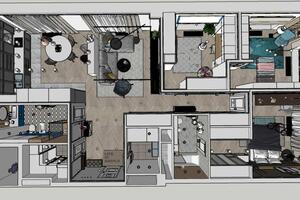 Визуализация SketchUp_ЖК Мосфильмовский — Хомицкая Анна Юрьевна