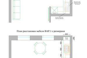 Планировочное решение и расстановка мебели — Комарова Валентина Валерьевна