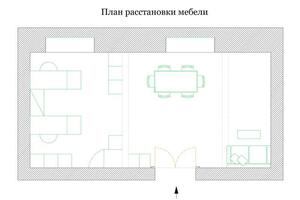 Планировочное решение. Расстановка мебели для офиса на Беговой — Комарова Валентина Валерьевна