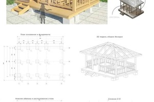 Дизайн-проект беседки 24 м^2 — Курдюмова Мария Алексеевна