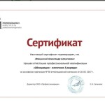 Диплом / сертификат №1 — Левинский Александр Алексеевич