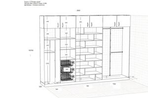 Эскизное изображение гардеробной/прихожей ф формате \