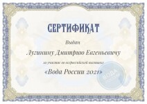 Диплом / сертификат №1 — Лугинин Дмитрий Евгеньевич