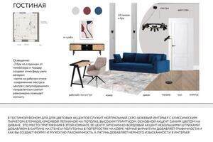 Стилистическое решение и коллаж гостиной — Малярова Инна Вадимовна