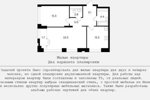 Одна из моих работ. Проект по перепланировки типовой квартиры для двух разных семей. В проекте выполнены все чертежные... — Митюкова Анастасия Александровна