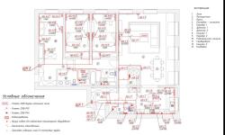 Электротехнический проект квартиры. Лист разводки силовой сети. Пример реального законченного объекта — Митяев Сергей Сергеевич