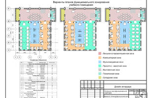 Варианты планов функционального зонирования учебного помещения — Мурашова Алина Евгеньевна