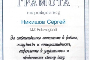 Диплом / сертификат №1 — Никишов Сергей Александрович