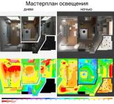 Результаты расчета освещенности для дизайн-проекта освещения квартиры — Пичуева Полина Сергеевна