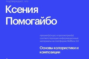 Диплом / сертификат №5 — Помогайбо Ксения Юрьевна