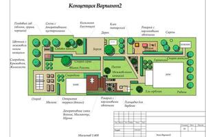 Эскиз благоустройства, Объект -12 соток, Кубинка — Прохорова Ольга Александровна