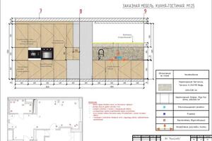 Развертка помещения - кухня (заказная мебель) — Романчук Надежда