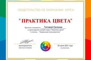 Диплом / сертификат №11 — Титова Евгения Олеговна