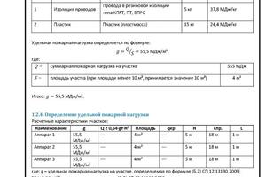 Расчет удельной пожарной нагрузки — Умаханов Умахан Вагаббекович